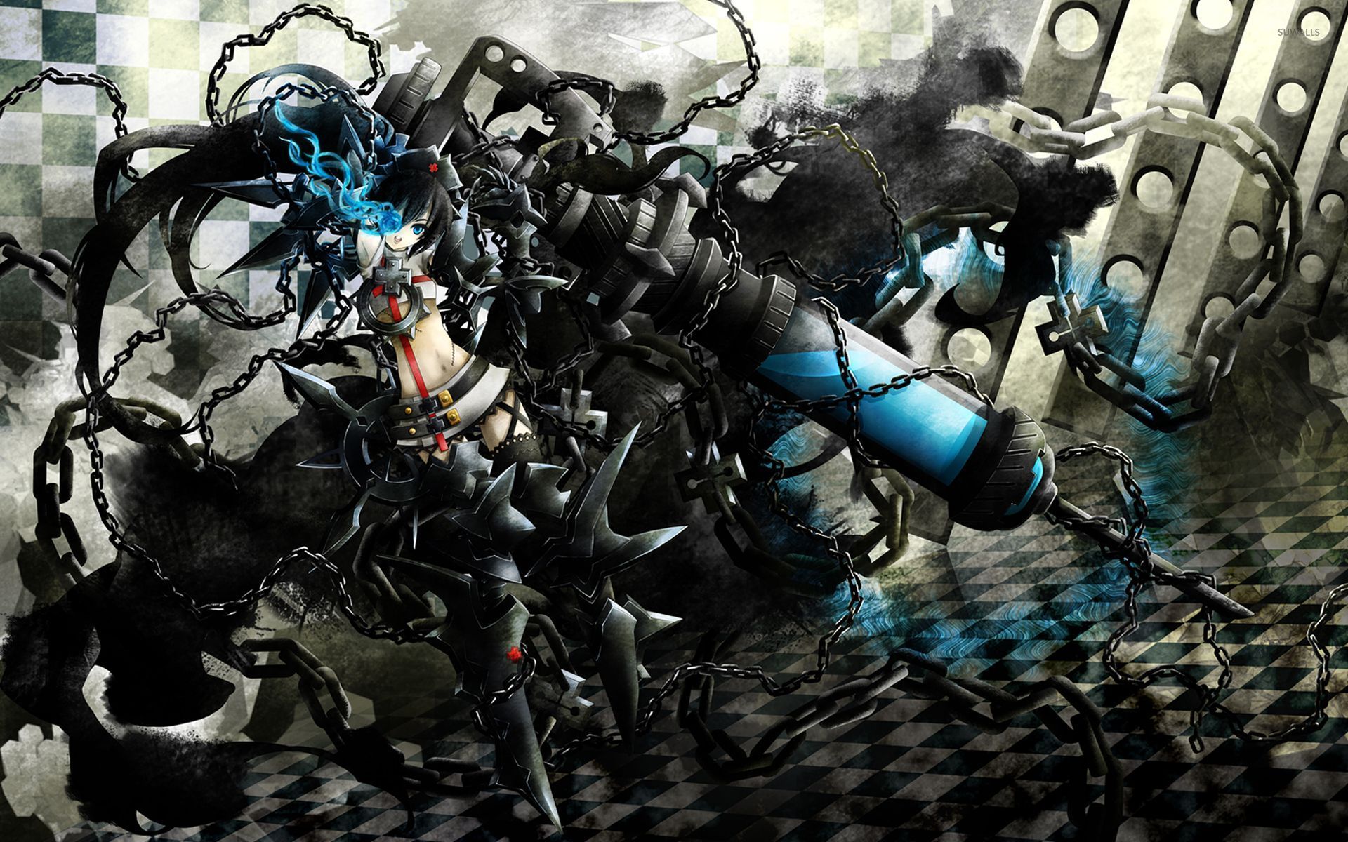 Stella In Chains - Anime Wallpaper Hd Black Rock Shooter , HD Wallpaper & Backgrounds