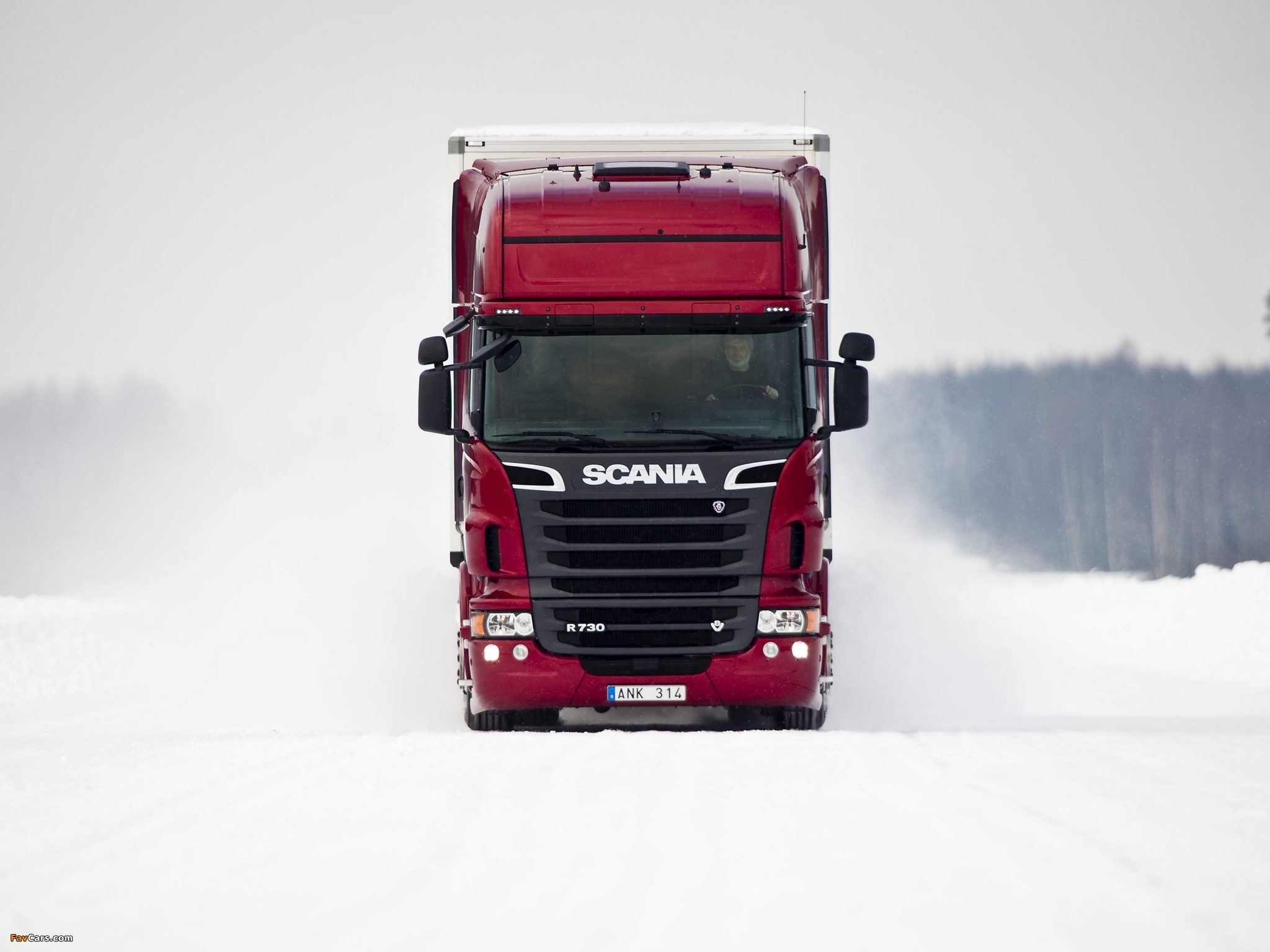 Red Scania Truck On Ice Road Wallpaper Wallpaper - Scania R730 Wallpaper Hd , HD Wallpaper & Backgrounds