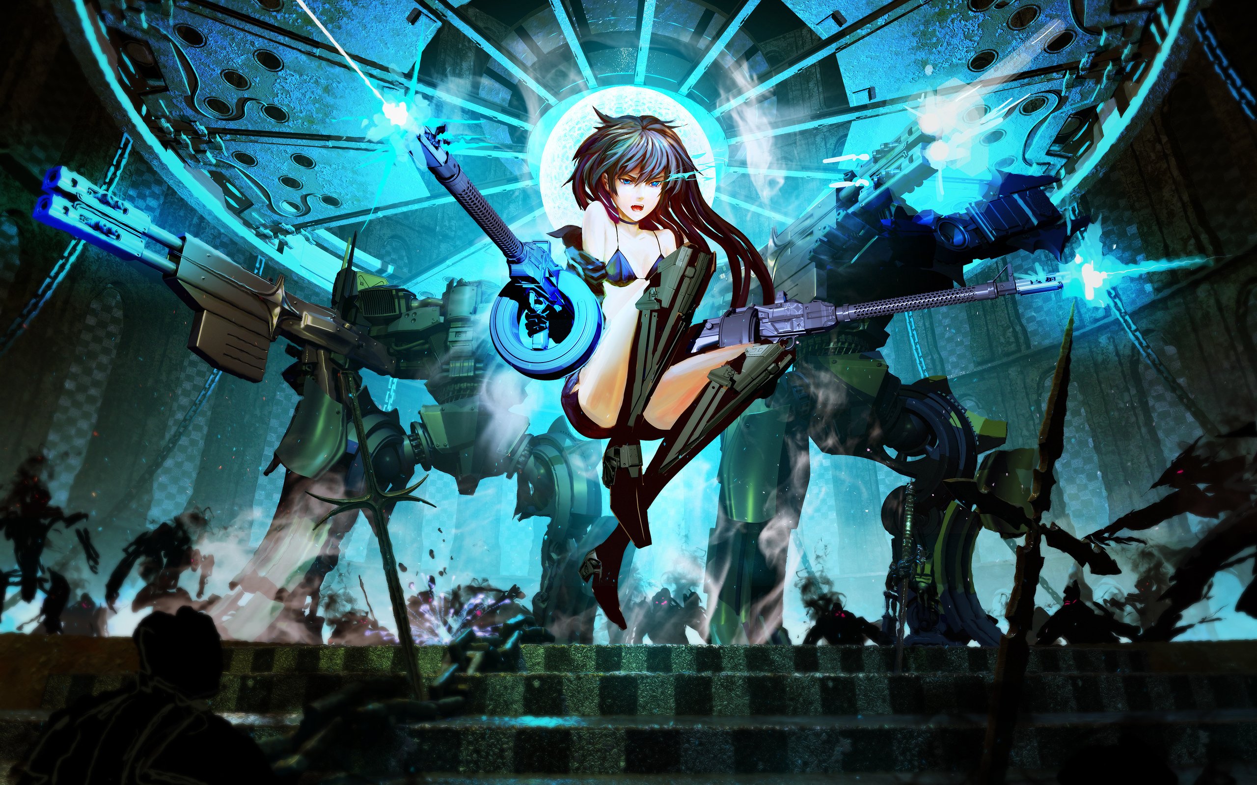 1080p Black Rock Shooter , HD Wallpaper & Backgrounds