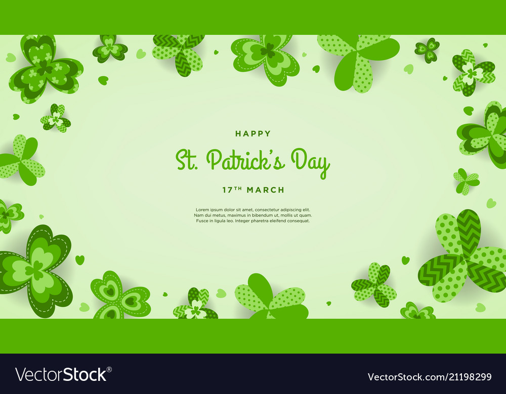 Happy St Patricks Day Wallpaper Vector Image - Shamrock , HD Wallpaper & Backgrounds