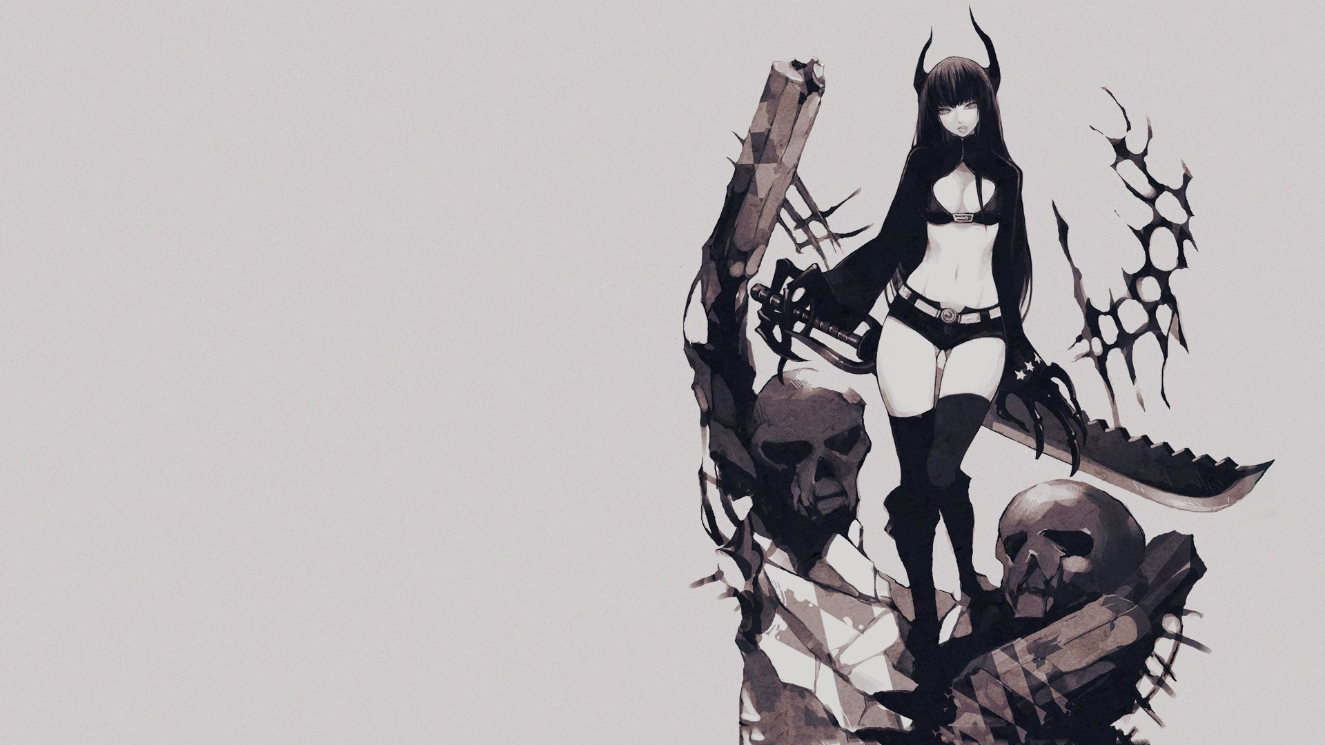 Black Rock Shooter Wallpaper - Anime Black Gold Saw , HD Wallpaper & Backgrounds