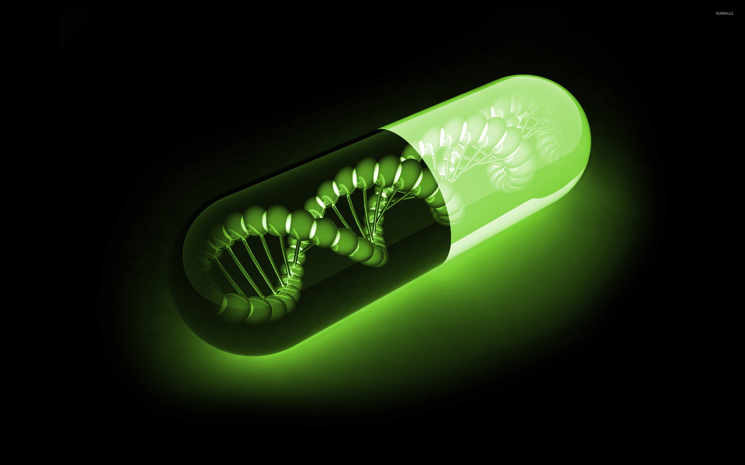 Dna In A Capsule Wallpaper - Biologia Y La Quimica , HD Wallpaper & Backgrounds