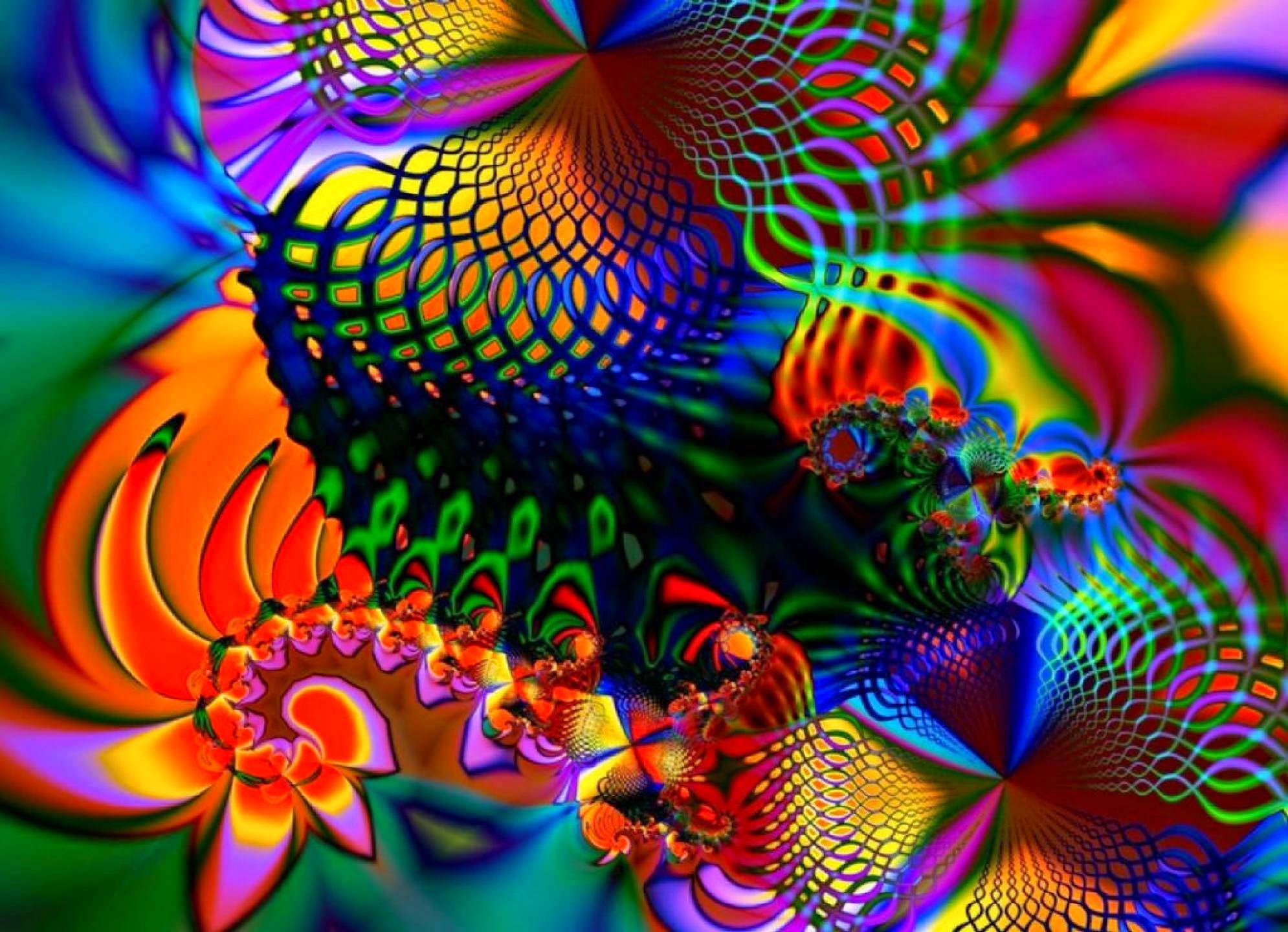 Abstracto, Fractal, Colorido Wallpapers Hd / Desktop - Colores En 3d Hd , HD Wallpaper & Backgrounds