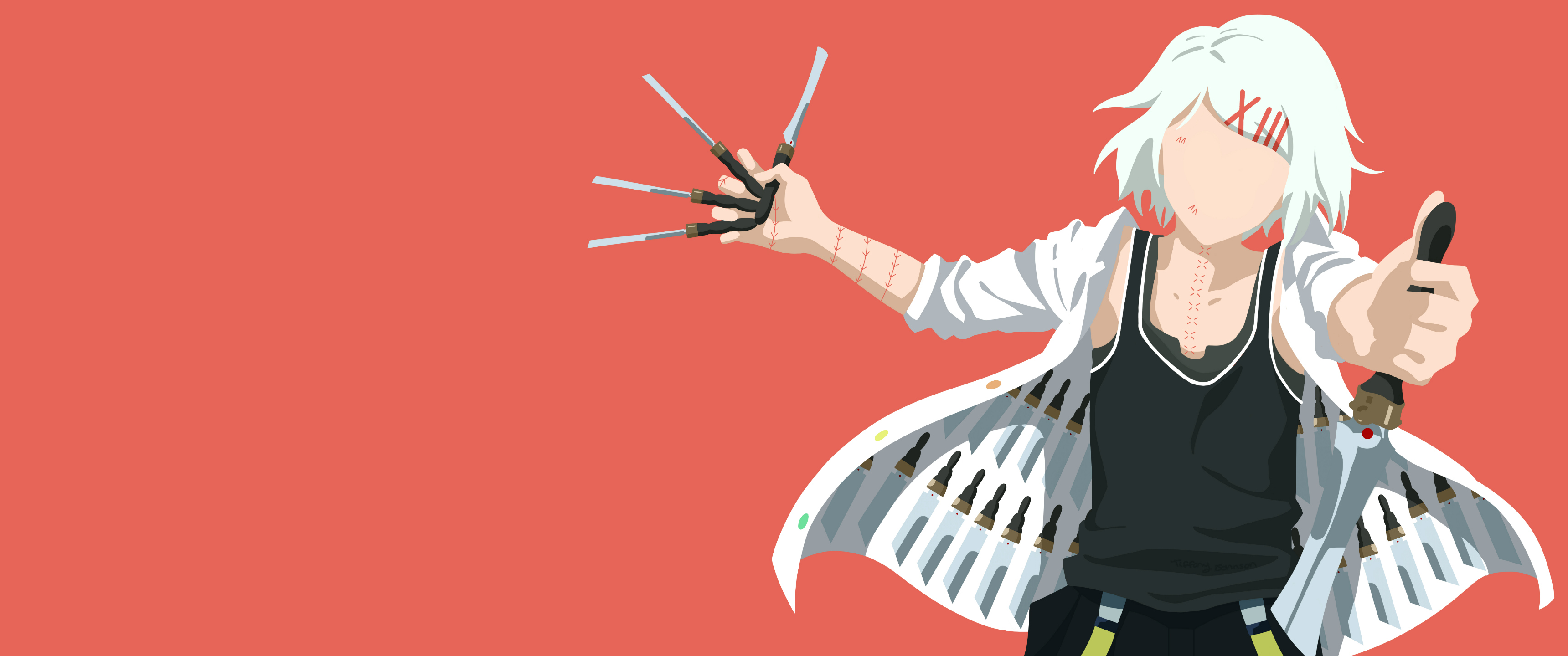 Juuzou Suzuya Minimalist - Juuzou Suzuya Wallpaper Hd , HD Wallpaper & Backgrounds