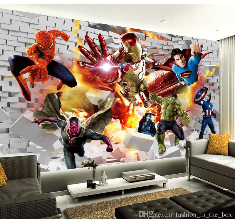 Vingadores Papel De Parede 3d Foto Papel De Parede - Mural Avengers , HD Wallpaper & Backgrounds
