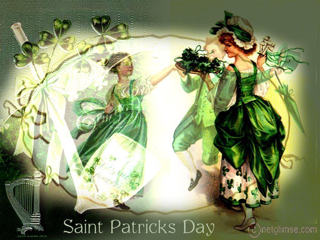 Patrick's Day Vintage Card - Vintage St Patricks Day , HD Wallpaper & Backgrounds