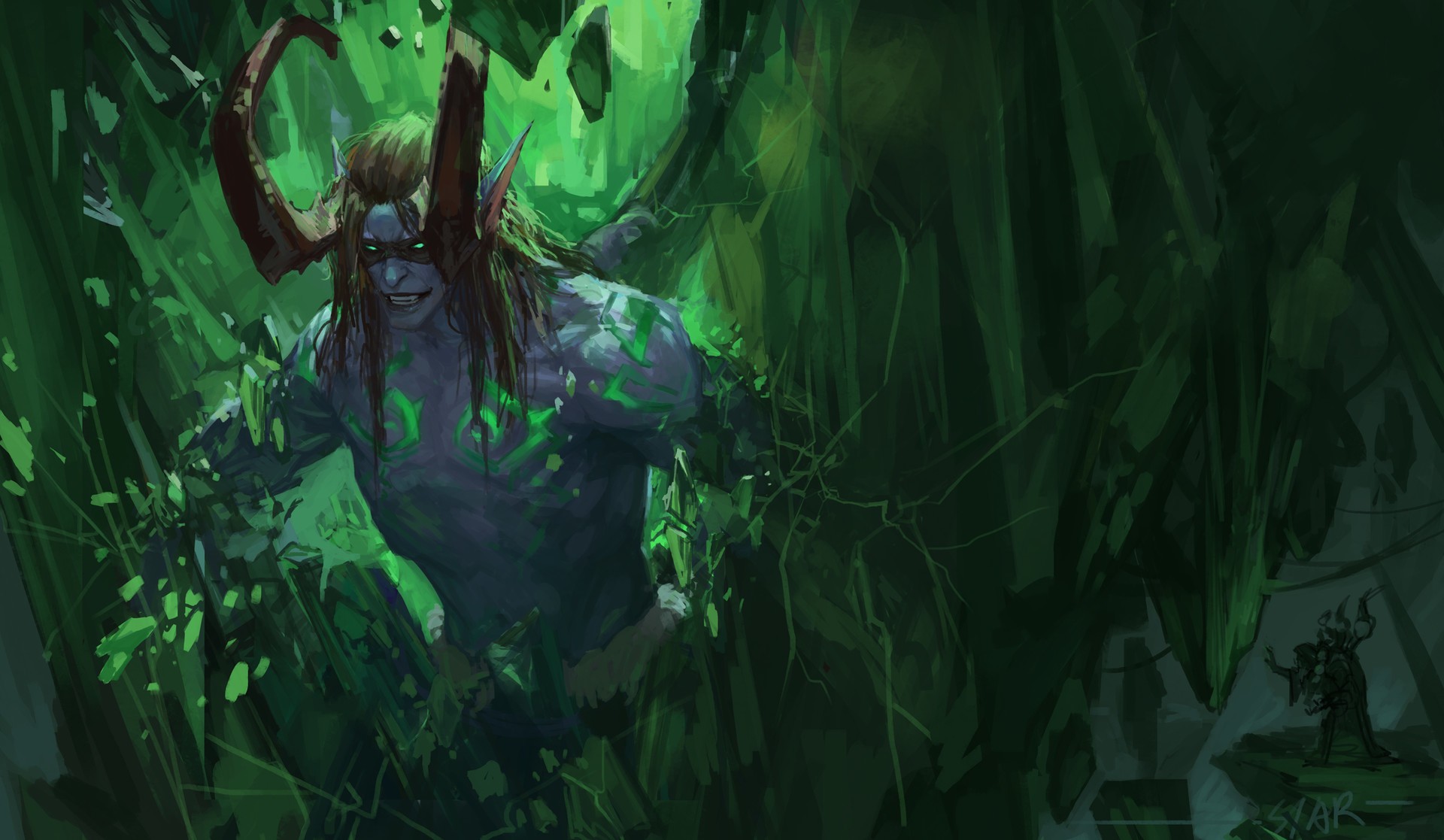 # World Of Warcraft, #world Of Warcraft Legion, #illidan, - Wow Demon Hunter , HD Wallpaper & Backgrounds