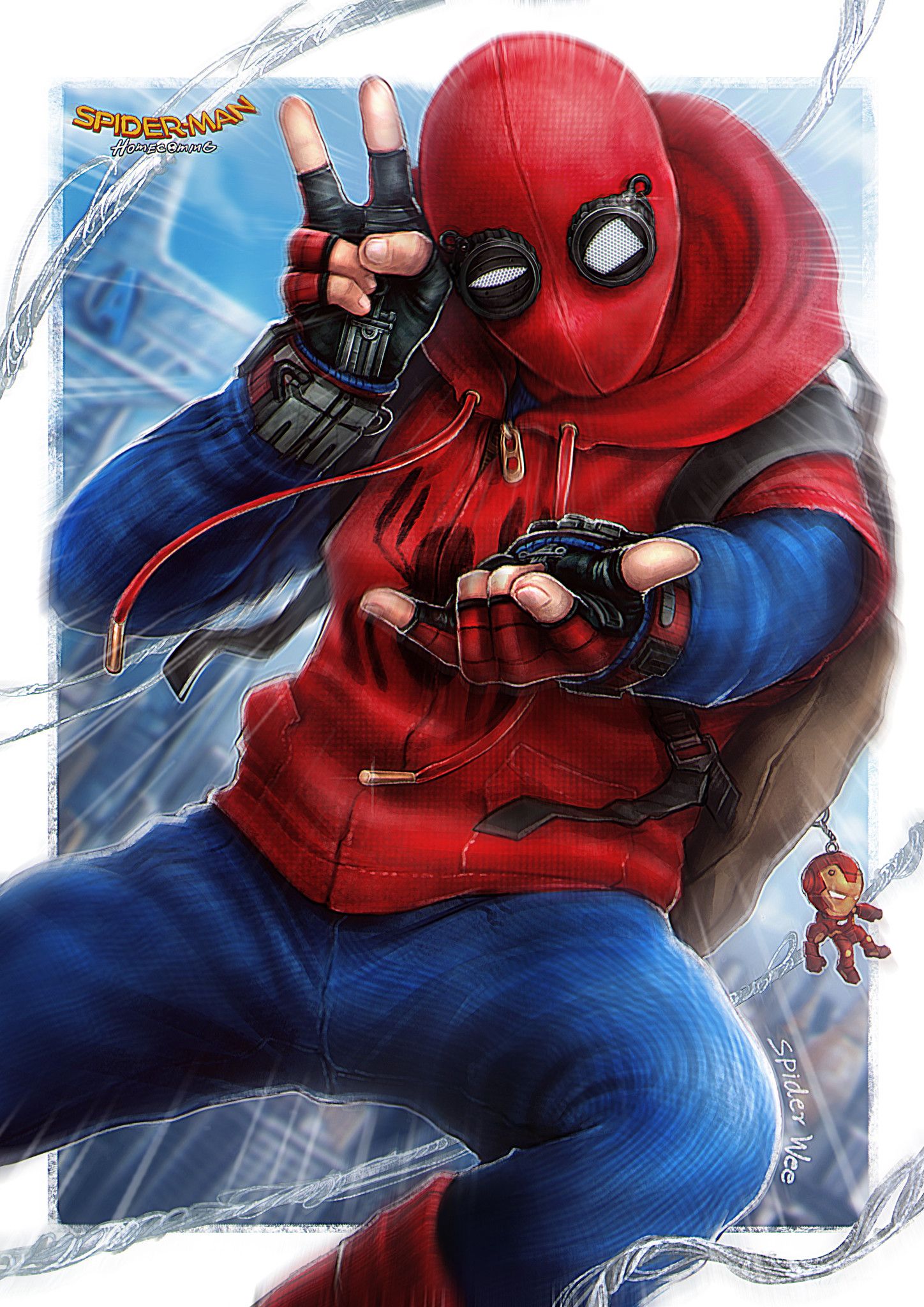 Download Wallpaper - Spiderman Homecoming Fan Art , HD Wallpaper & Backgrounds