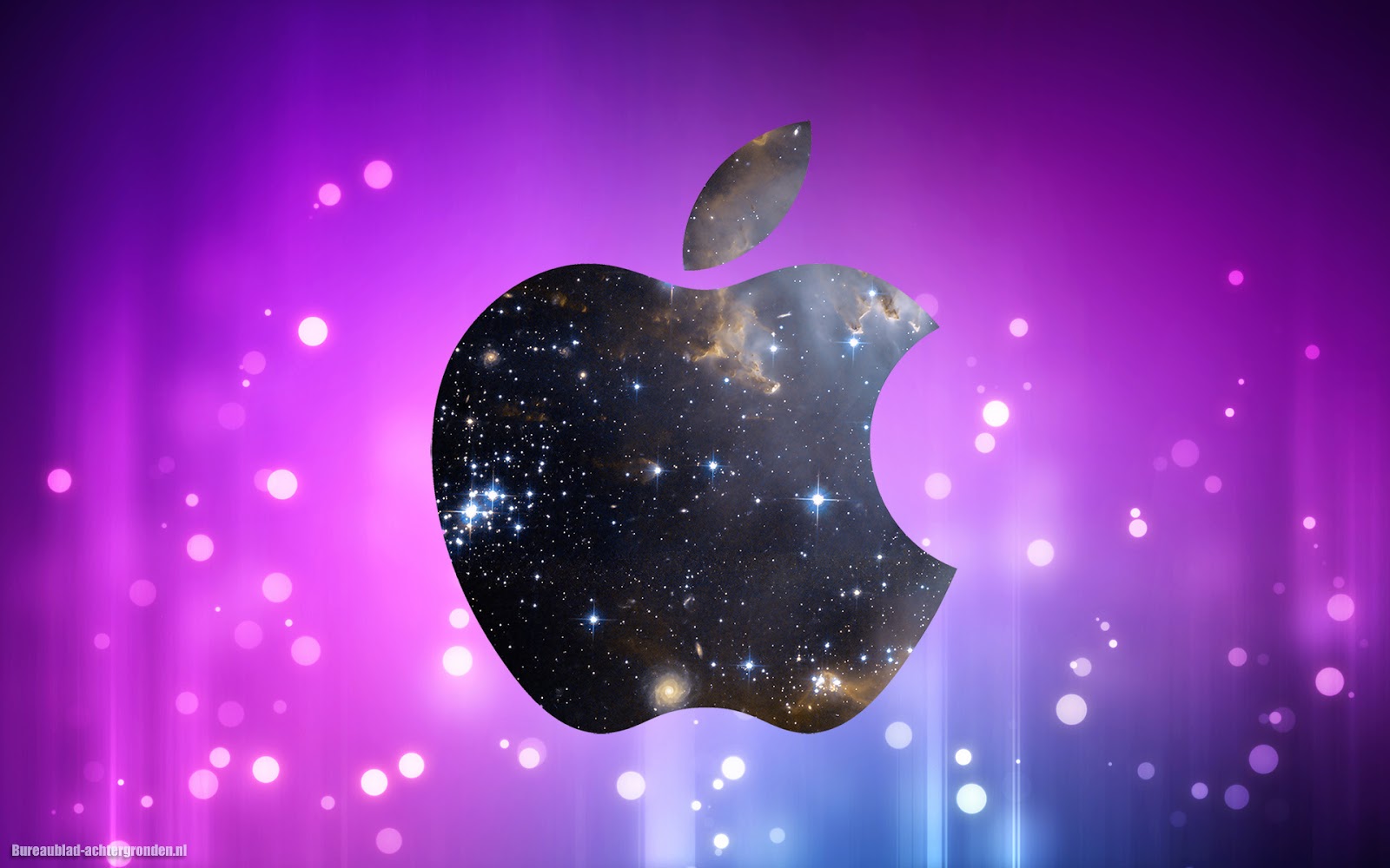 Iphone Wallpaper Met Apple Logo In De Ruimte - Purple Color , HD Wallpaper & Backgrounds