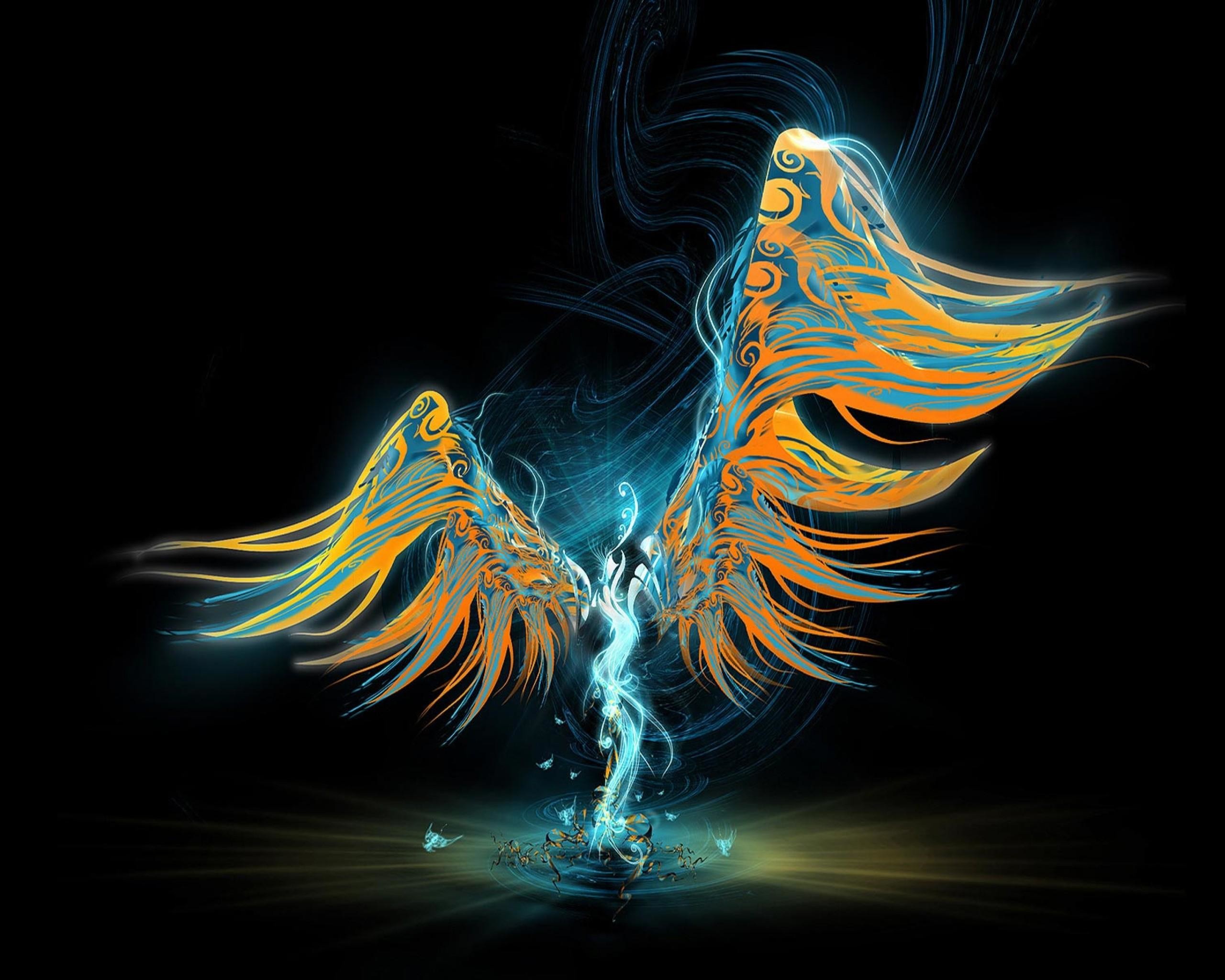 Pin Abstract Angel Bureaublad Achtergronden Wallpaper - Asas De Anjo Papel De Parede , HD Wallpaper & Backgrounds