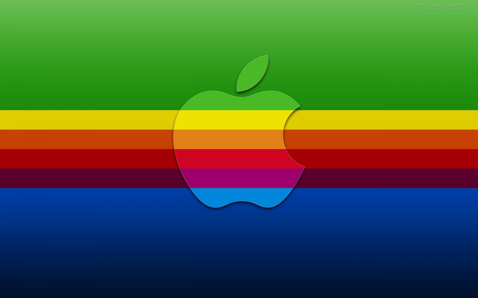 Papel, Apple, Logo, Parede, Colorido, Wallpaper, Retro - Colour Apple , HD Wallpaper & Backgrounds