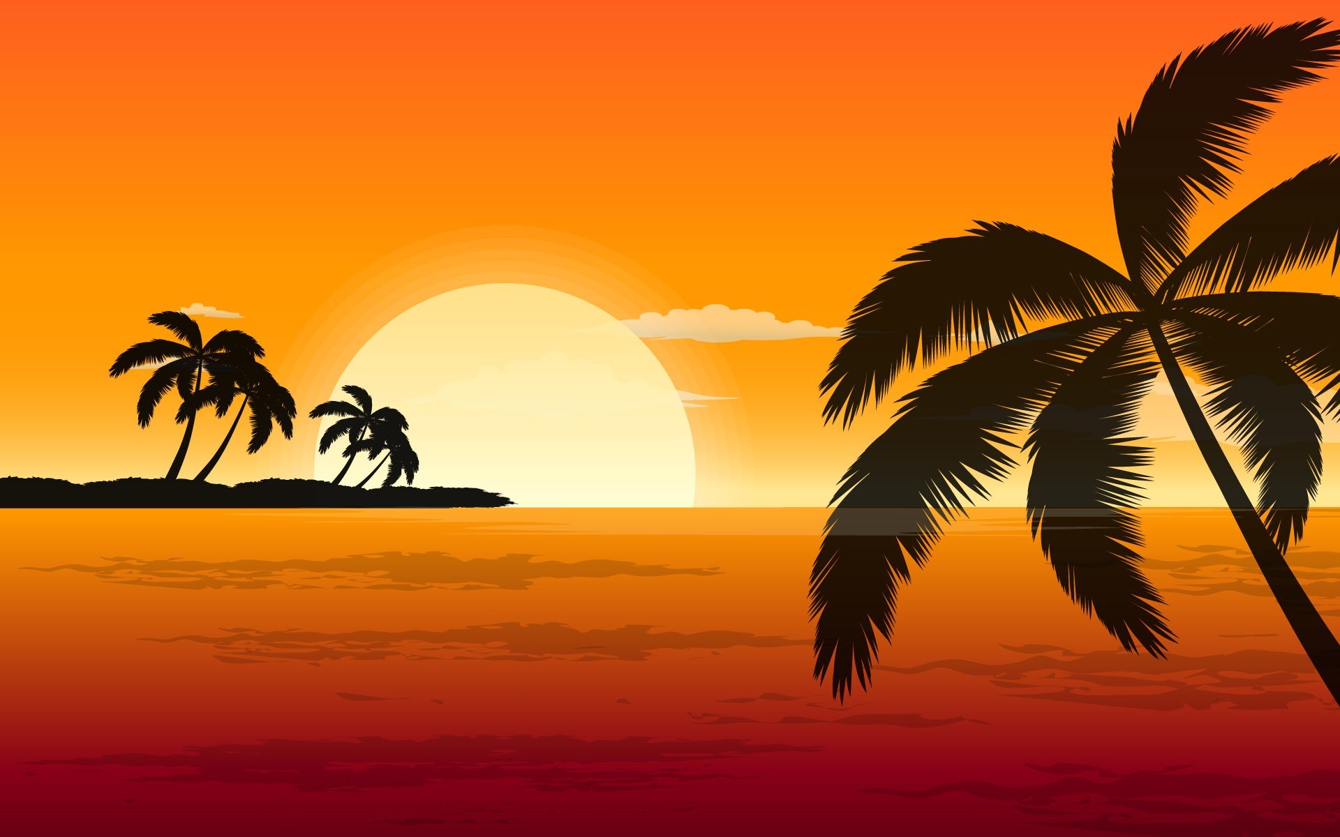 Palm Tree Backgrounds Wallpapersafari - Free Beach Vector Background , HD Wallpaper & Backgrounds