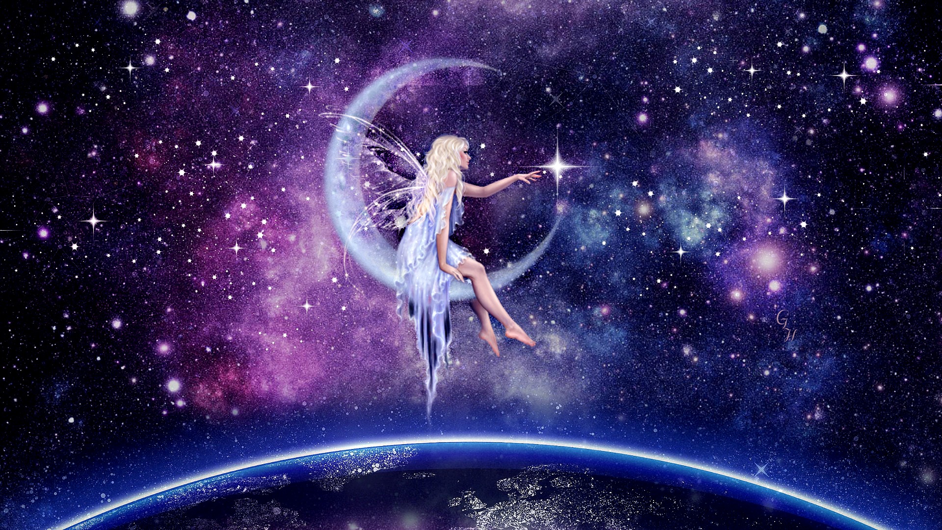 Fairy - Moon Fairy , HD Wallpaper & Backgrounds
