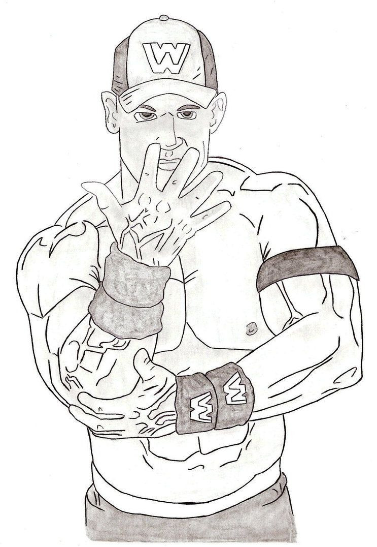 John Cena Coloring Pages With Wallpaper Iphone Mayapurjacouture - Drawing Of John Cena , HD Wallpaper & Backgrounds