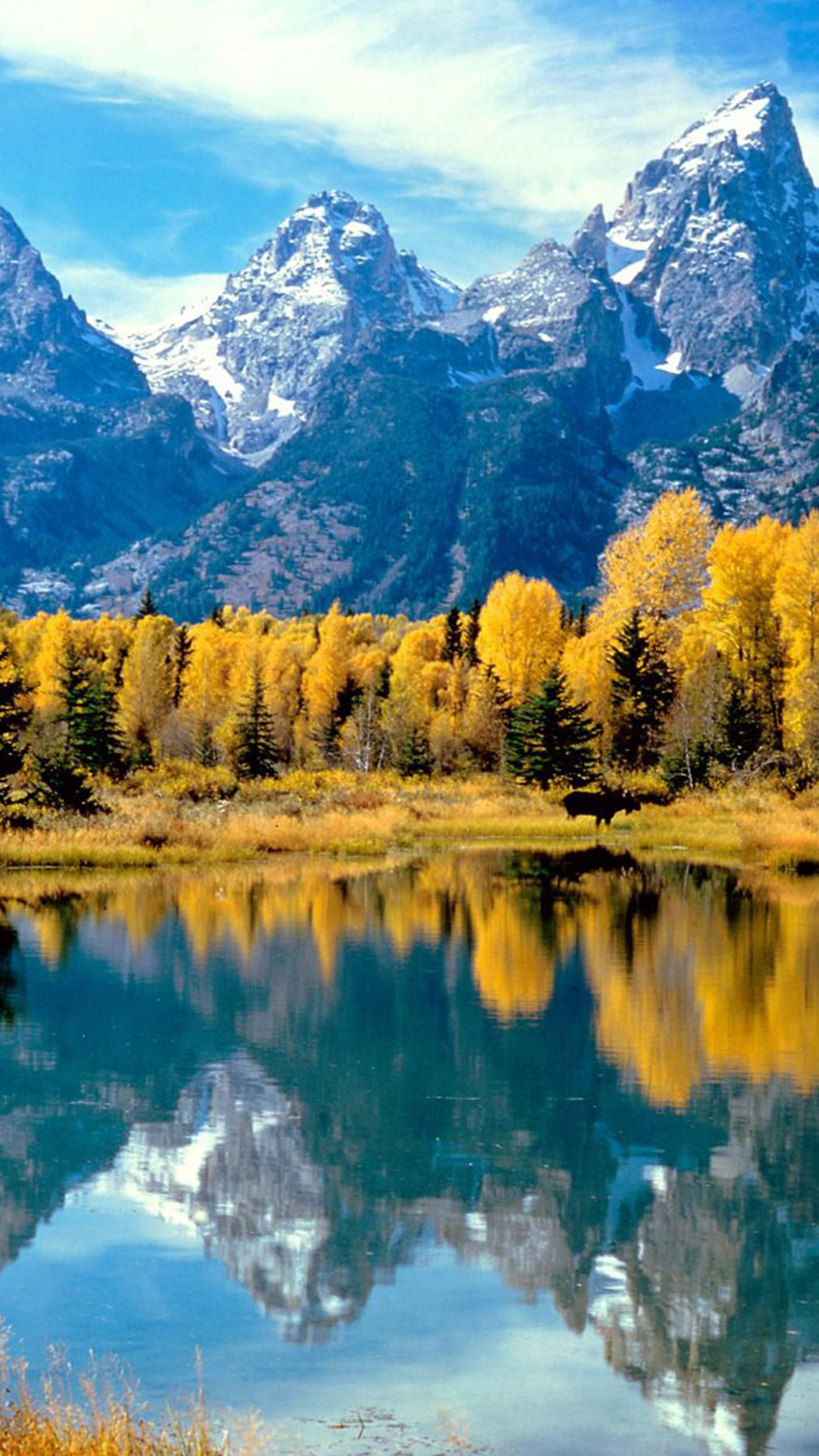 Lake Mountin Autum Smartphone Wallpapers Hd - Grand Teton Phone Background , HD Wallpaper & Backgrounds