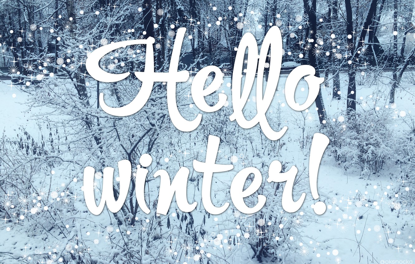 Photo Wallpaper Winter, Hello Winter, Hello Winter - Hello Zima , HD Wallpaper & Backgrounds