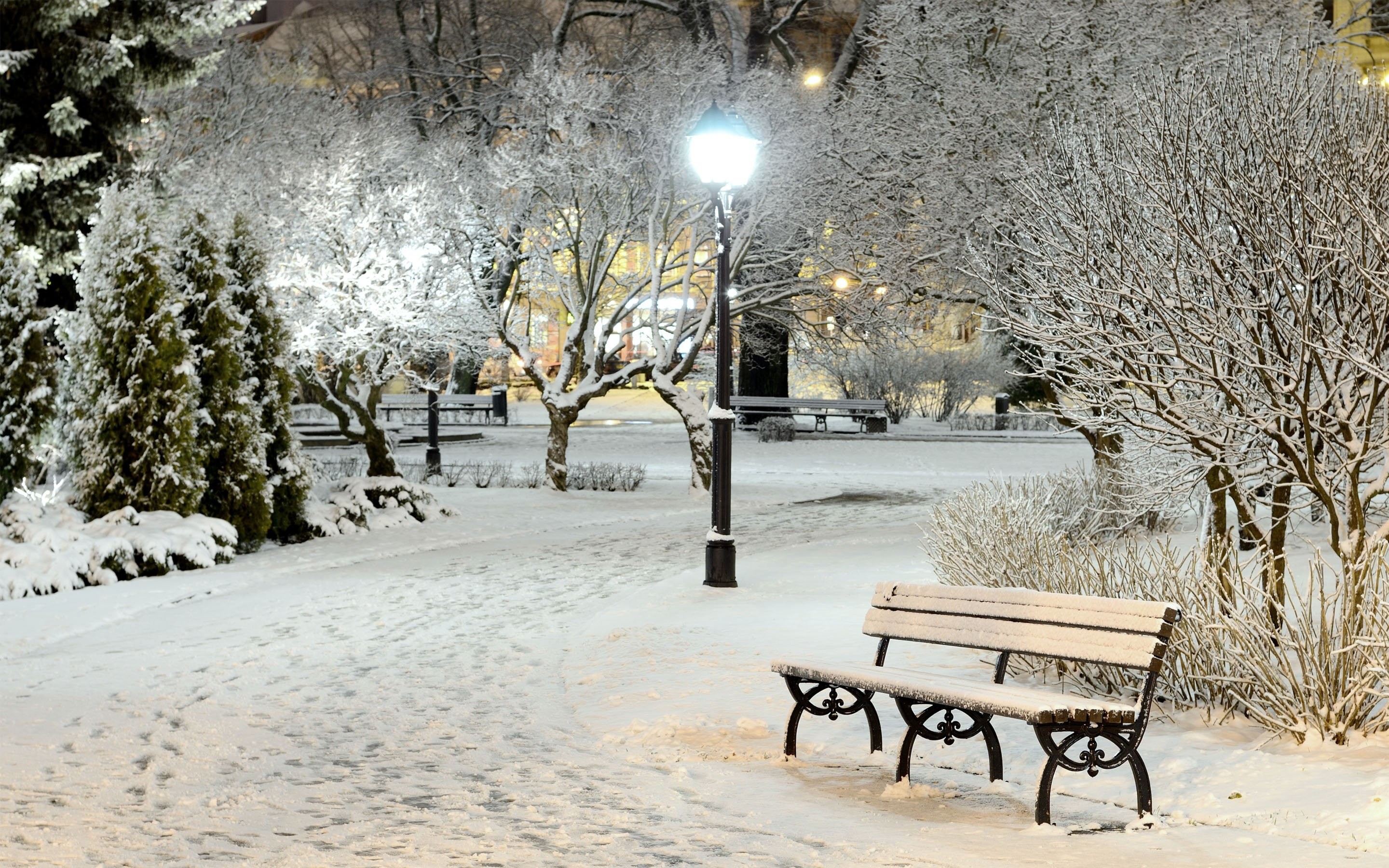 Snow In The Park , HD Wallpaper & Backgrounds