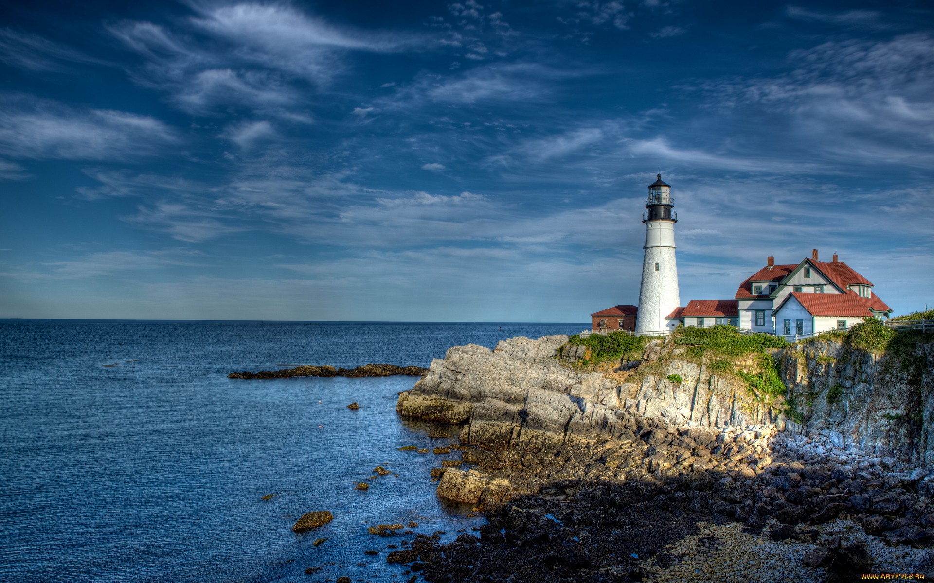 Free Winter Lighthouse Wallpaper Free Lighthouse Wallpapers - Portland Head Light , HD Wallpaper & Backgrounds