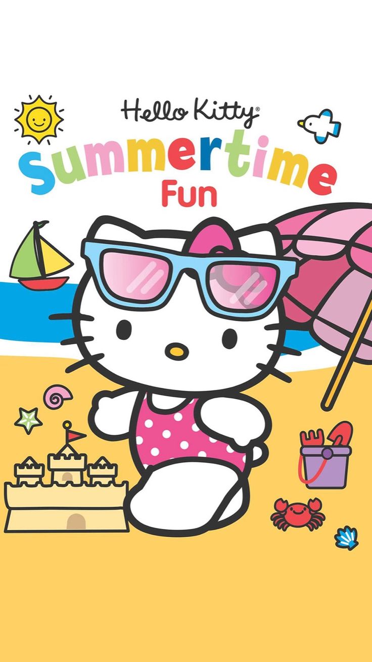 Hello Kitty Summer Wallpaper - Hello Kitty Face Transparent , HD Wallpaper & Backgrounds