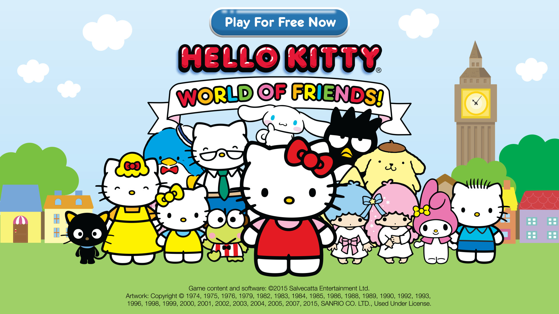 Hello Kitty Wallpapers Hd - Hello Kitty World Of Friends , HD Wallpaper & Backgrounds