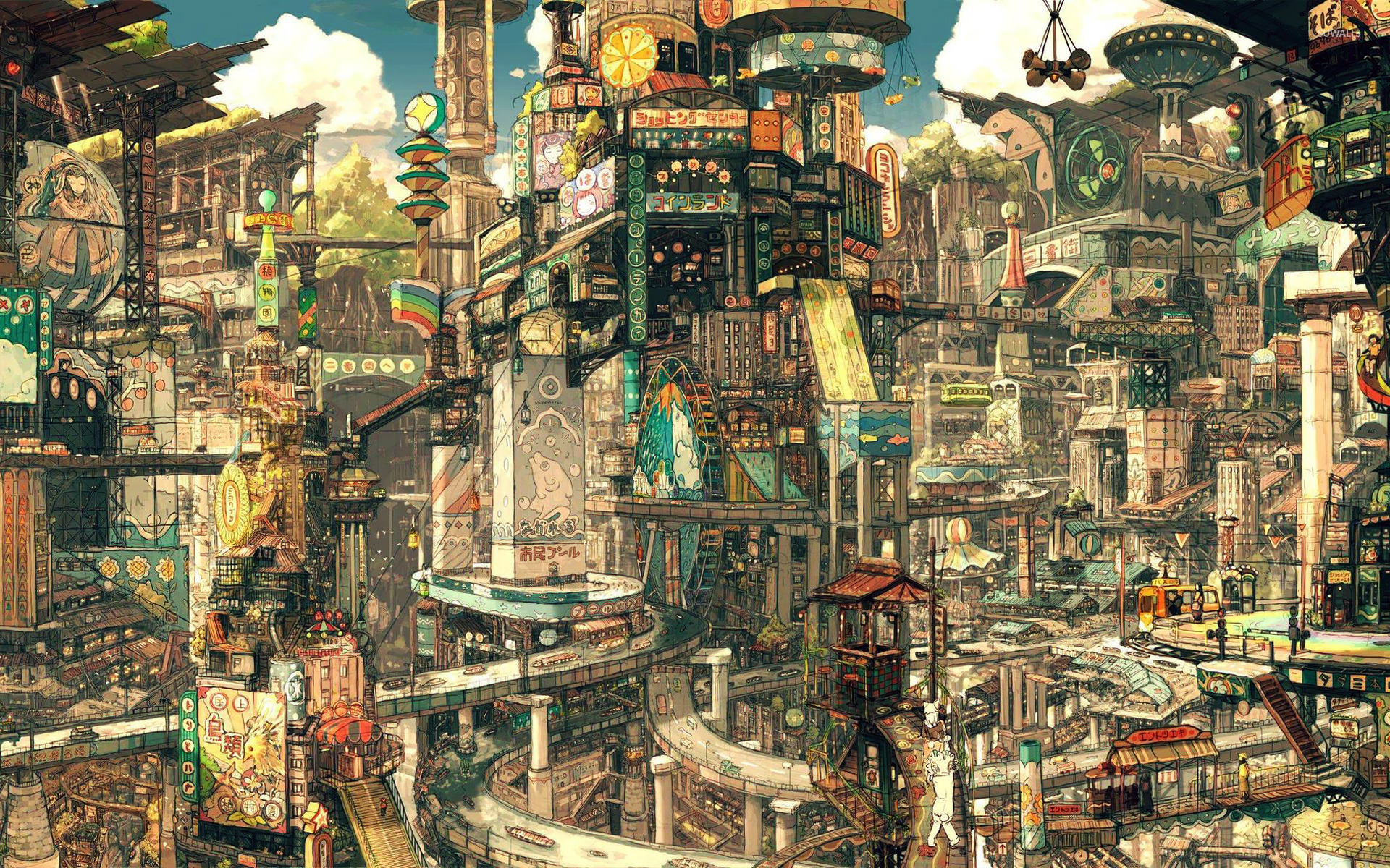 Fantasy Eastern City - Fantasy City Wallpaper Hd , HD Wallpaper & Backgrounds