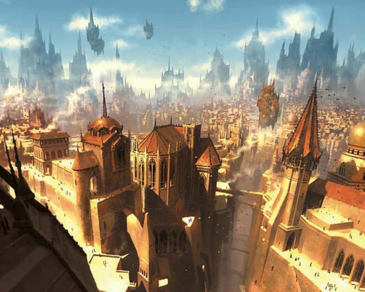 Hd Wallpaper - Magic Fantasy City , HD Wallpaper & Backgrounds