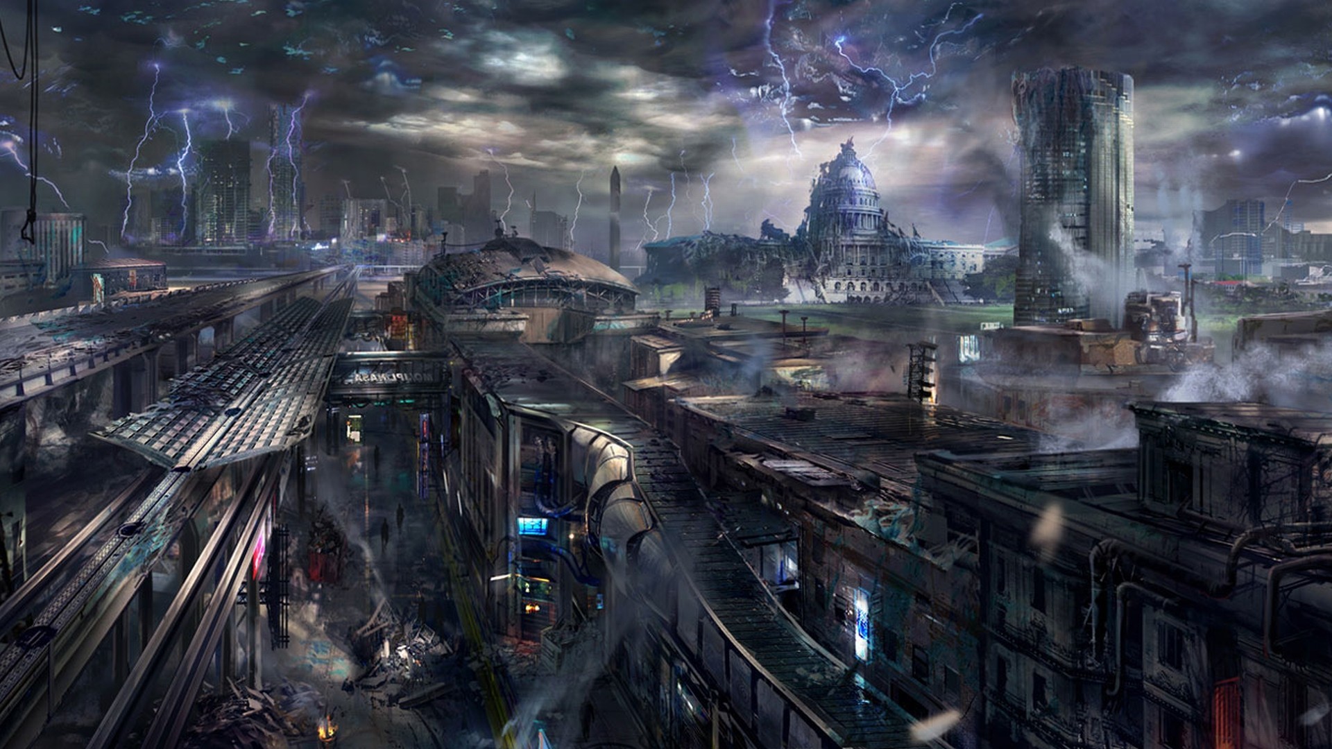 Fantasy City Wallpaper Hd - Sci Fi City Desktop Backgrounds , HD Wallpaper & Backgrounds