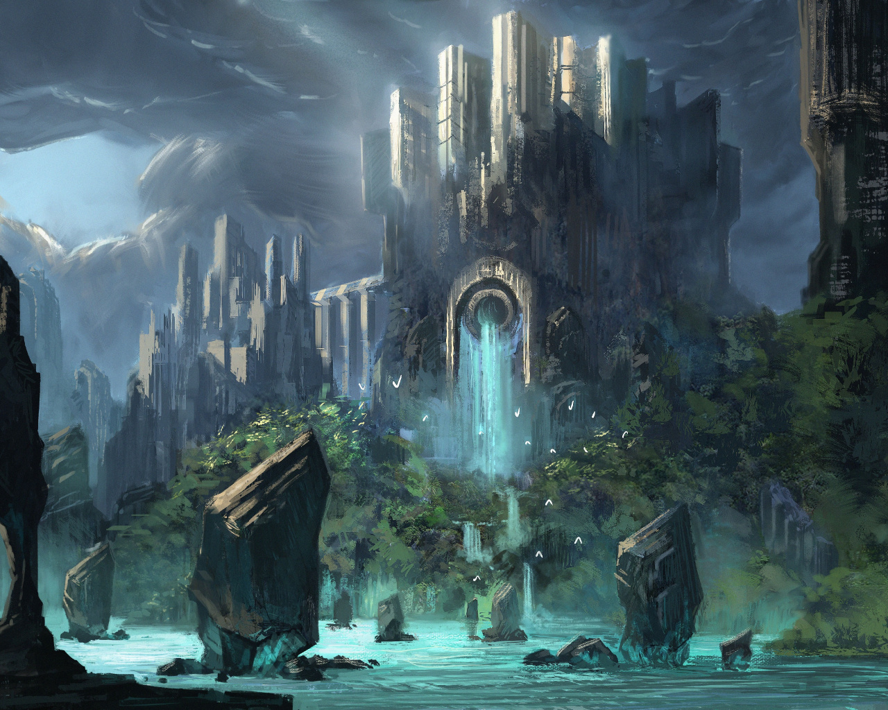 Dark Fantasy, Formation, Nature, Biome, Fantasy Nature - Fantasy Background , HD Wallpaper & Backgrounds