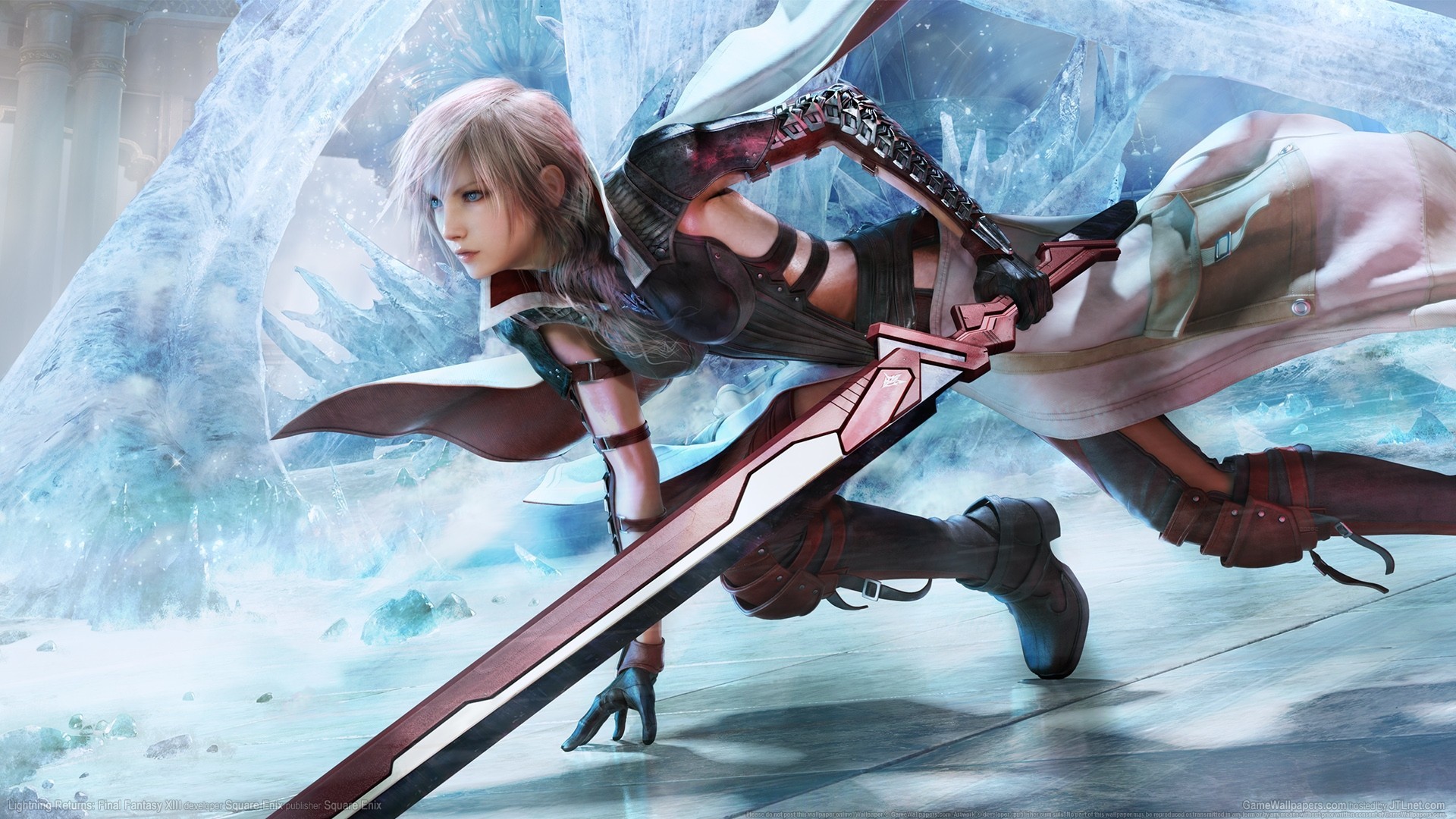 #sword, #ice, #video Games, #claire Farron, #final - Final Fantasy Lightning Fanart , HD Wallpaper & Backgrounds