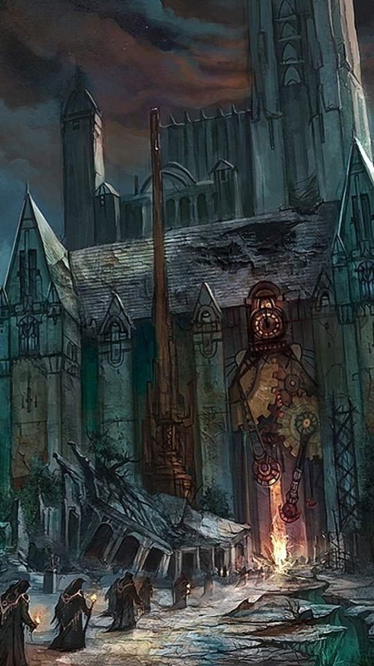 Sky, Ruins, Dark Fantasy, Cathedral, Capital City Wallpaper - Fantasy Art City Elemental , HD Wallpaper & Backgrounds