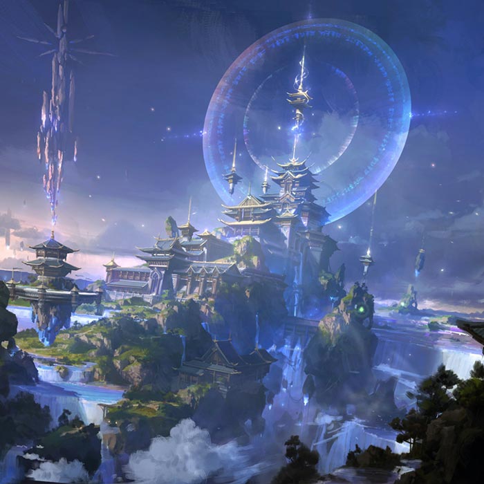 Fantasy World 2 Wallpaper Engine - Fantasy Floating Magic City , HD Wallpaper & Backgrounds