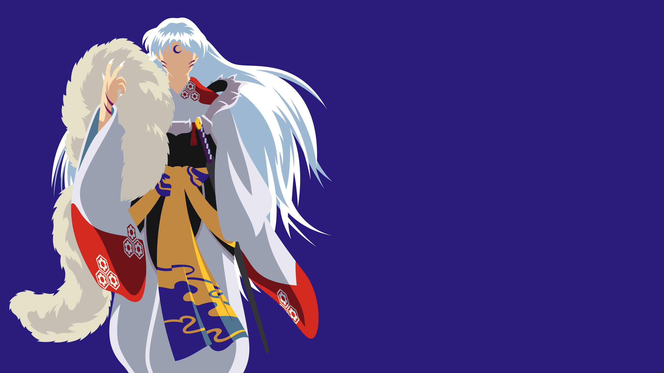 Inuyasha Sesshomaru Minimalist , HD Wallpaper & Backgrounds