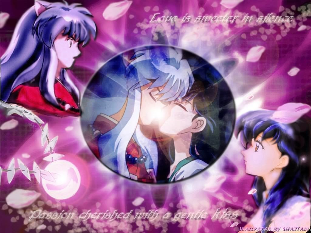 Kagome Higurashi And Inuyasha Kiss , HD Wallpaper & Backgrounds