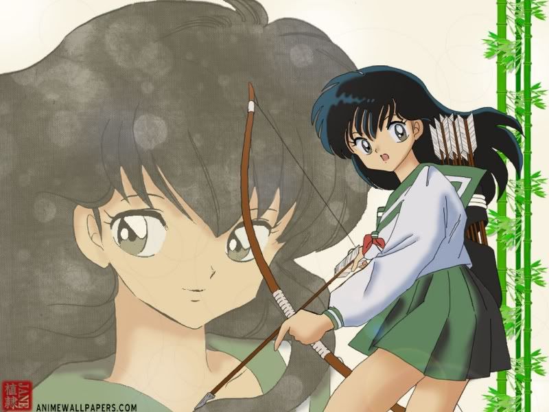 Kagome & Inuyasha With Inuyasha's Head In Background - Inuyasha Manga , HD Wallpaper & Backgrounds