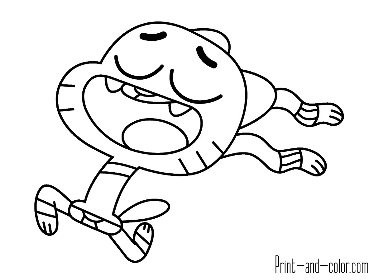 Amazing World Of Gumball Coloring Pages Unique Gumball - Amazing World Of Gumball Coloring Sheet , HD Wallpaper & Backgrounds