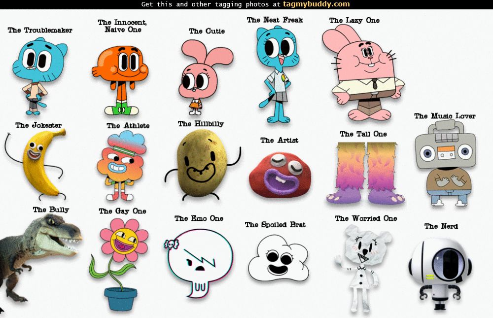 Get This And Other Tagging Photos At Tagmybuddy - Personajes Del Mundo De Gumball , HD Wallpaper & Backgrounds
