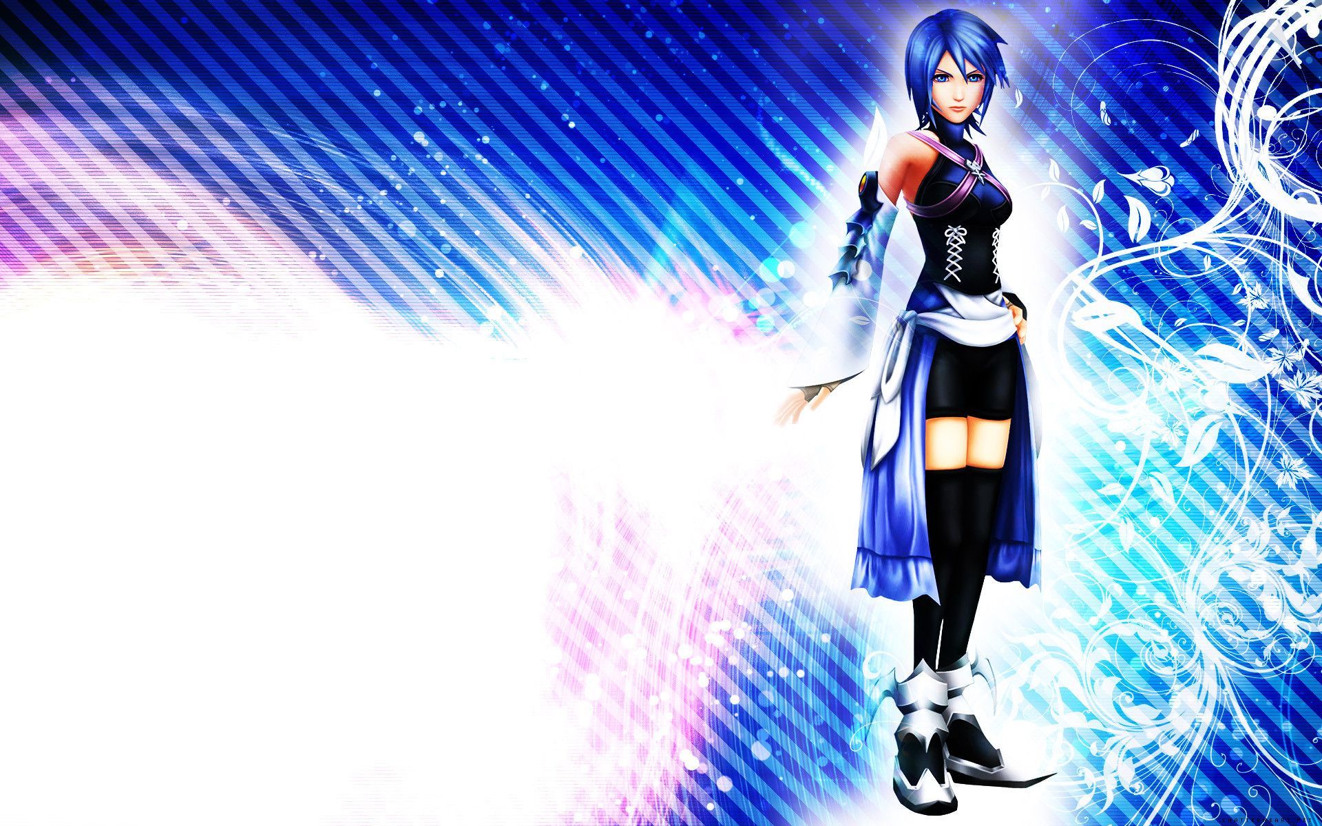 Kingdom Hearts Aqua Wallpapers-as3a816 - Aqua Kingdom Hearts Desktop , HD Wallpaper & Backgrounds