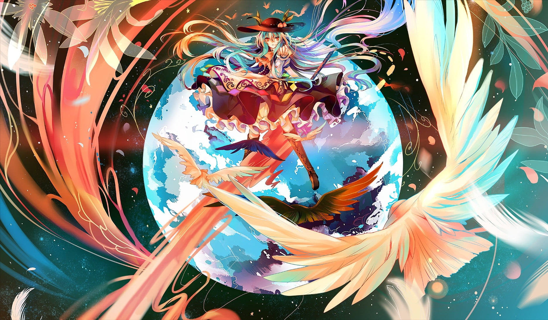 Kingdom Hearts Poster, Hinanawi Tenshi , Touhou, Birds - Hinanawi Tenshi , HD Wallpaper & Backgrounds