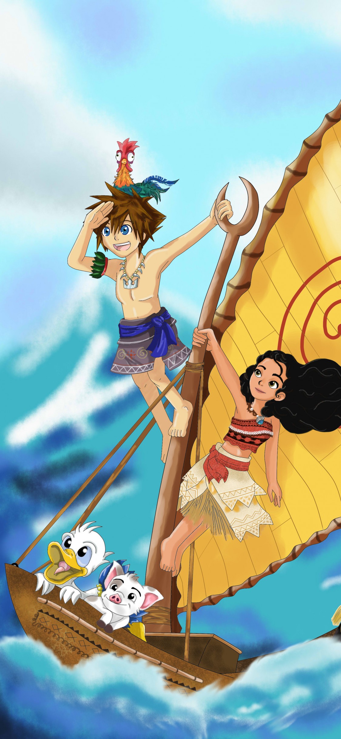 Download Kingdom Hearts - Moana In Kingdom Hearts 3 , HD Wallpaper & Backgrounds