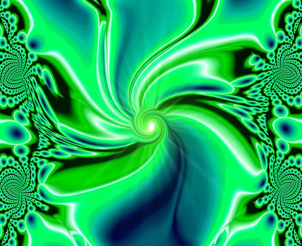Abstract Green Heart - Fractal Art , HD Wallpaper & Backgrounds