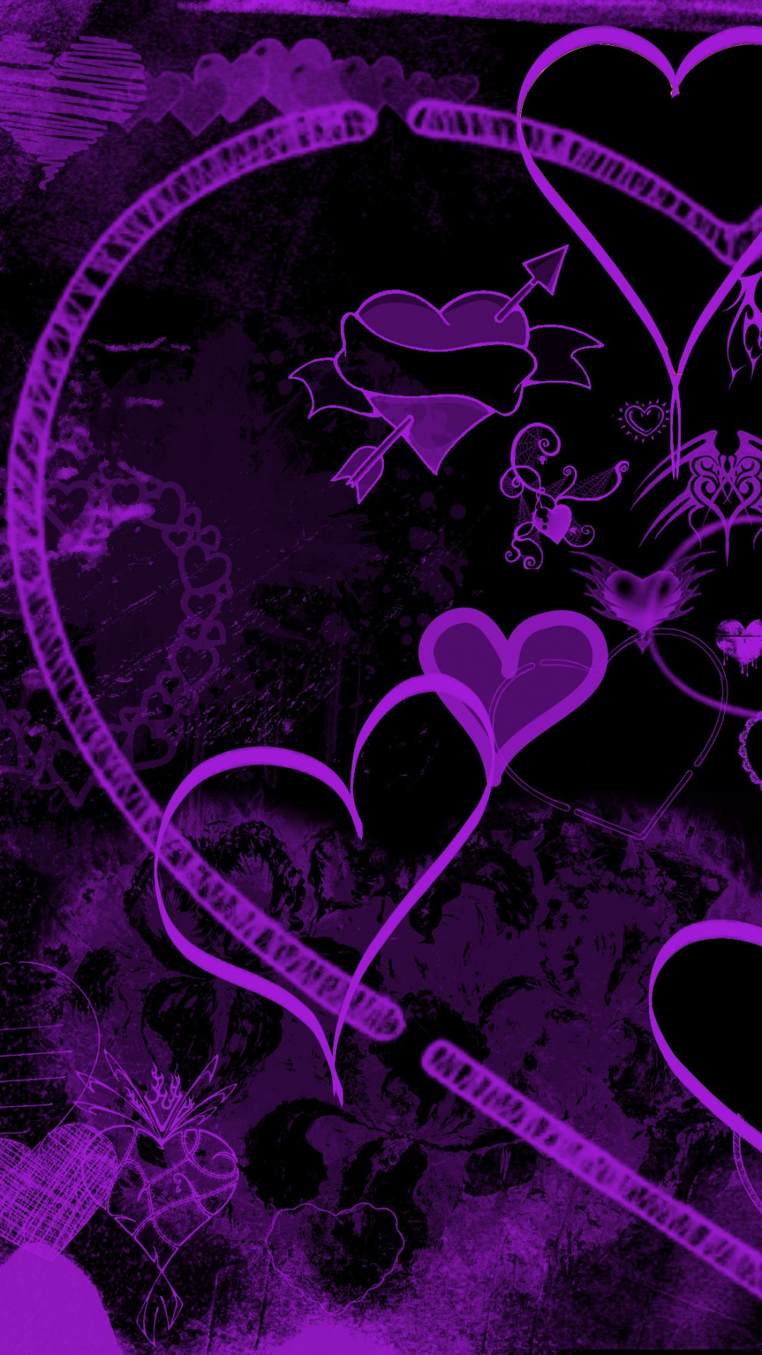 Lilac, Purple, Heart, Magenta, Color Wallpaper For - Black And Purple Roses Background , HD Wallpaper & Backgrounds