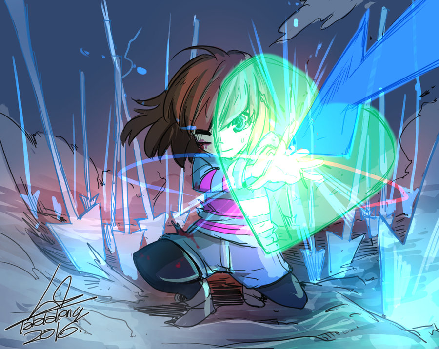 Undertale Anime Art Fictional Character Computer Wallpaper - Undertale Shield , HD Wallpaper & Backgrounds