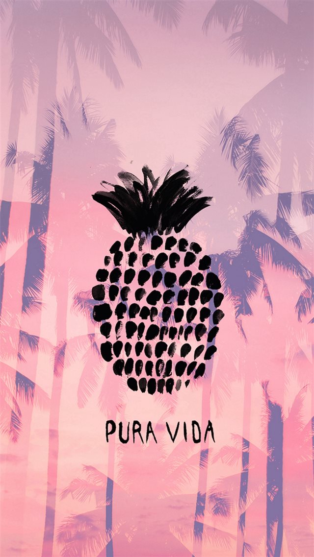 Pura Vida Summer Pineapple Iphone 8 Wallpaper - Background Pink Brand Logo , HD Wallpaper & Backgrounds