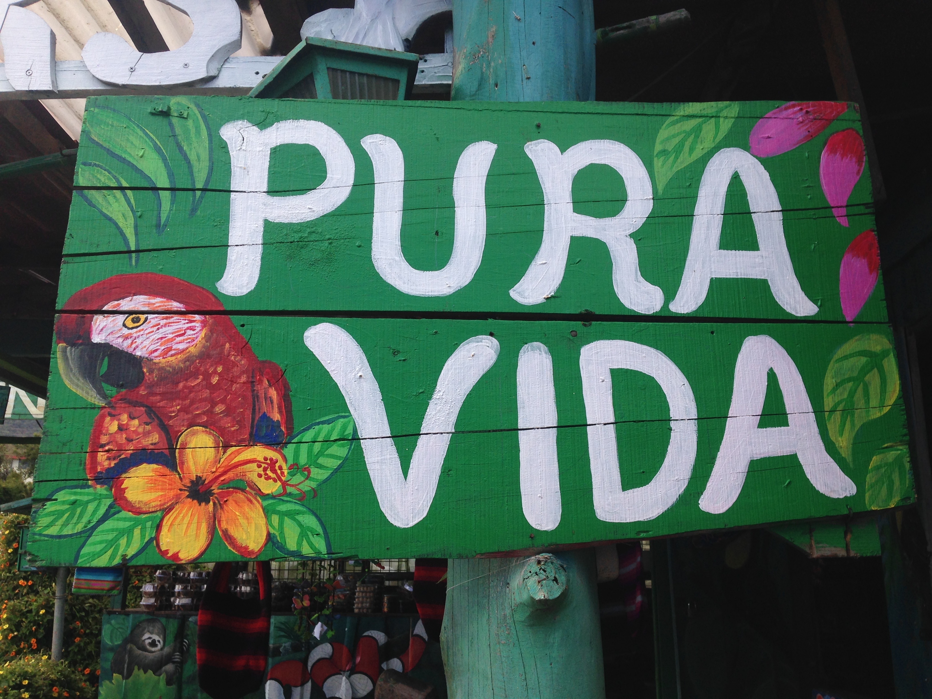 Green And White Pura Vida Signage - Welcome Costa Rica , HD Wallpaper & Backgrounds