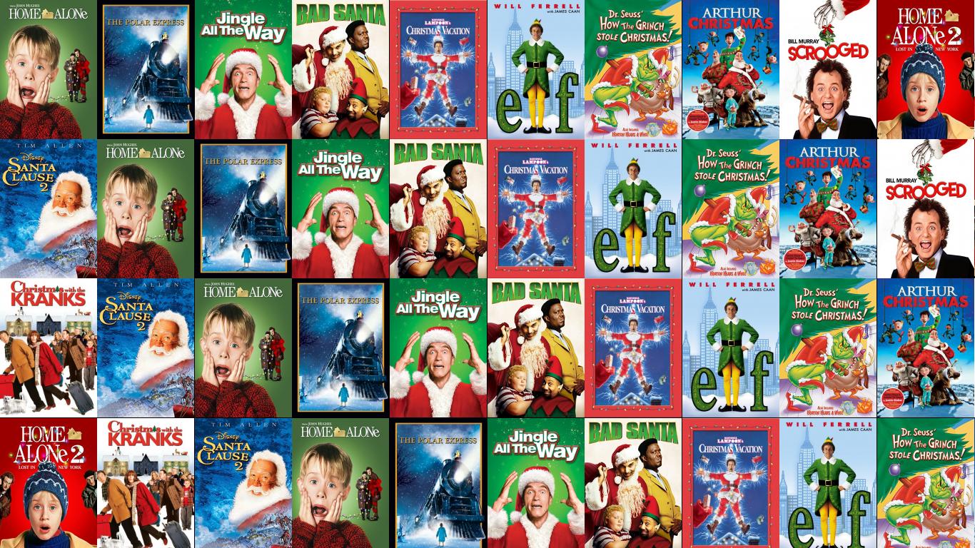 Download This Free Wallpaper With Images Of Home Alone, - Polar Express And The Grinch , HD Wallpaper & Backgrounds