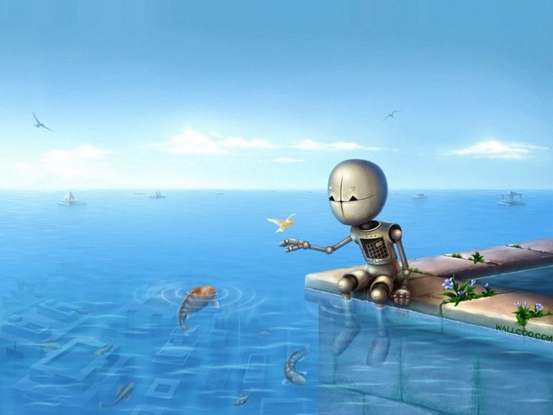 Robot Vida - Robots Cleaning The Ocean , HD Wallpaper & Backgrounds