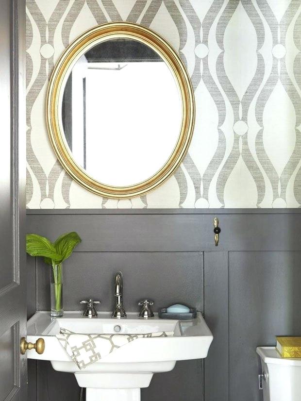 Wallpaper Powder Room Chair Rail - Grass Cloth Wall Paper Bathroom , HD Wallpaper & Backgrounds