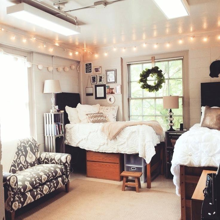 Best Decorated Dorm Rooms Apartment Decorating Ideas - Grey White And Pink Dorm Room , HD Wallpaper & Backgrounds