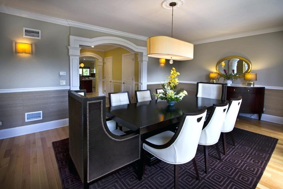 Dining Room With Chair Rail Color Ideas For Dining - Two Toned Dining Room Chairs , HD Wallpaper & Backgrounds