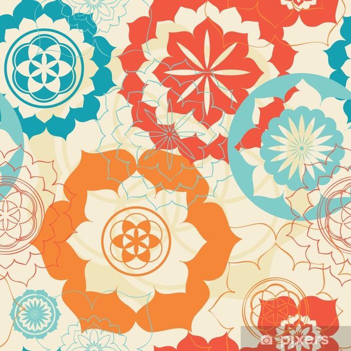 Sacred Geometry Flower Of Life Seamless Wallpaper Vinyl - Sacred Geometry , HD Wallpaper & Backgrounds